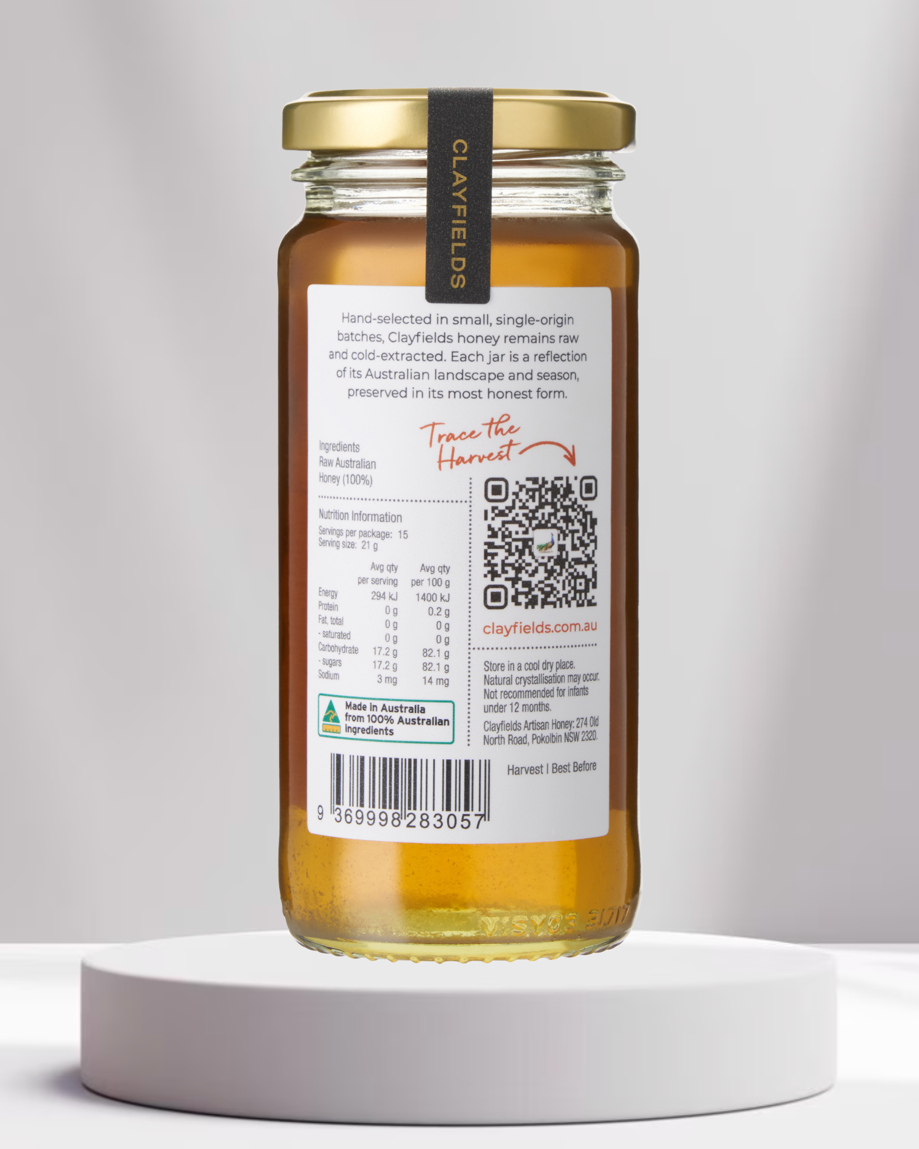 Hunter Valley Wild Flora Raw Honey 325g