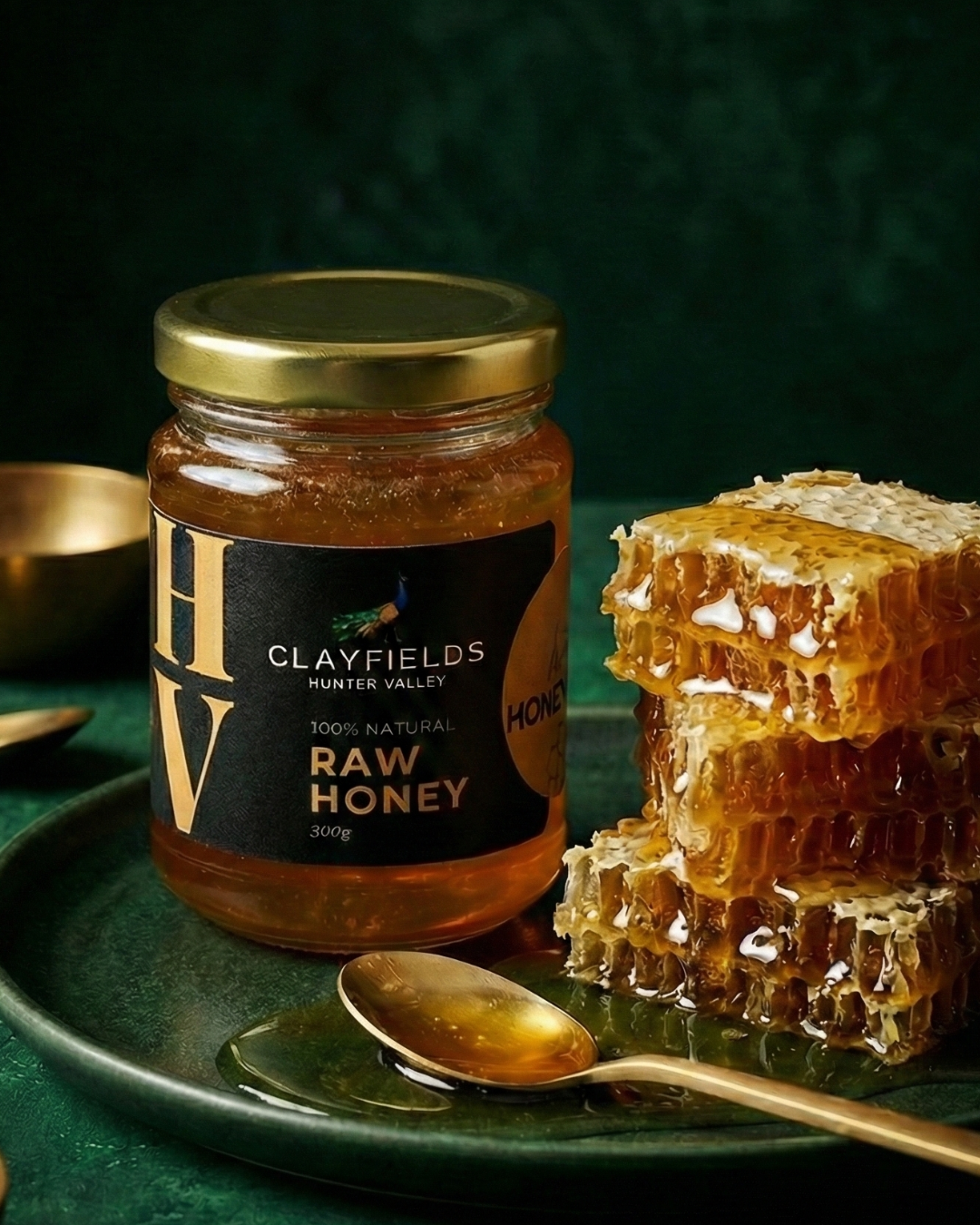 Pokolbin Raw Honey with virgin Honeycomb 300g