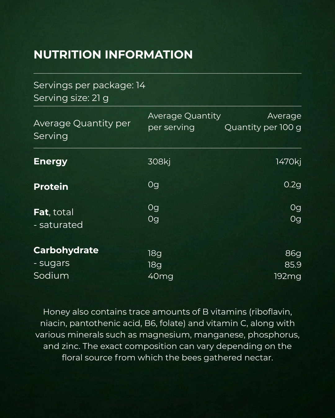 Pokolbin Raw Honey with virgin Honeycomb 300g
